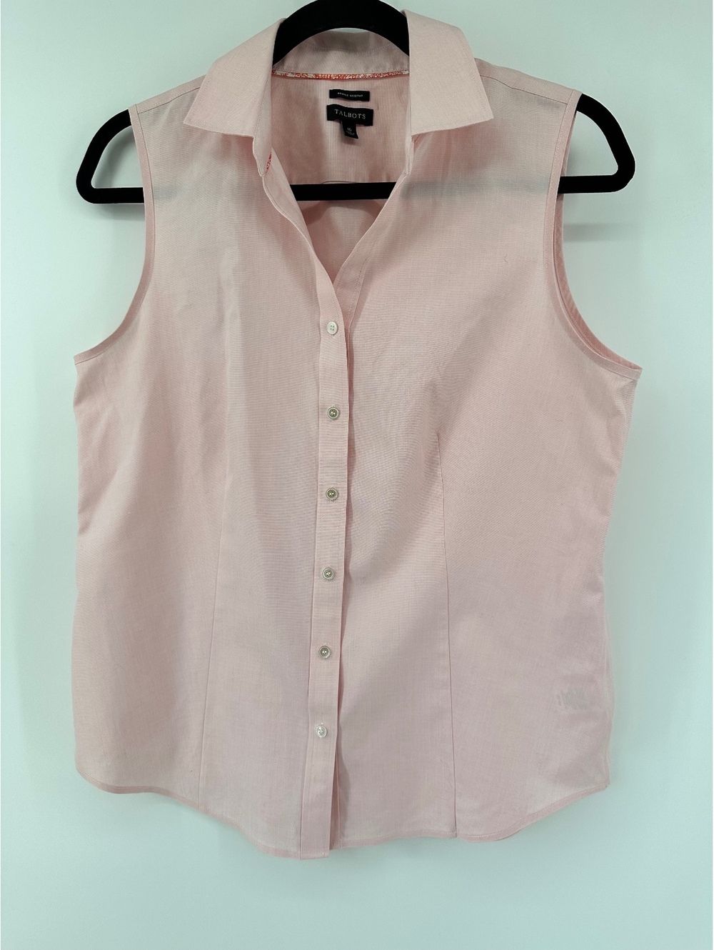 Talbots Women’s Sleeveless Wrinkle-Resistant Button-Down Blouse size 10